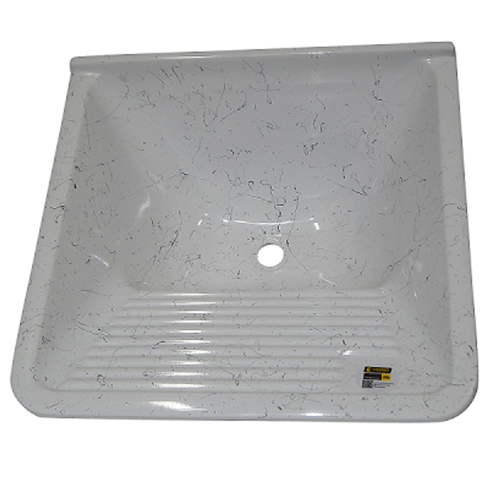 Tanque De Lavar Roupa Granitado 60X57 Alvenaria Eco Branco Corso