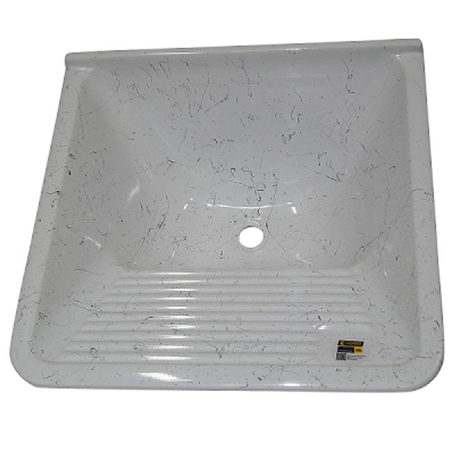 Tanque De Lavar Roupa Granitado 60X57 Alvenaria Eco Branco Corso