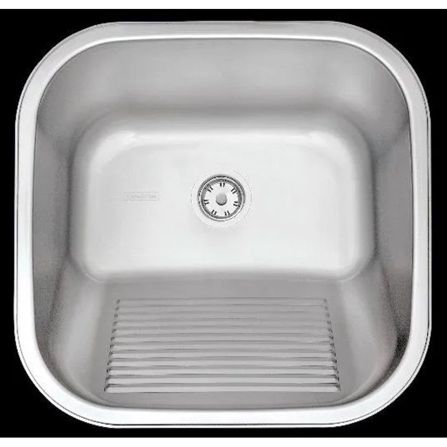 Tanque de Encaixe Hera em Inox Acetinado 30L 50x40cm com Válvula Tramontina