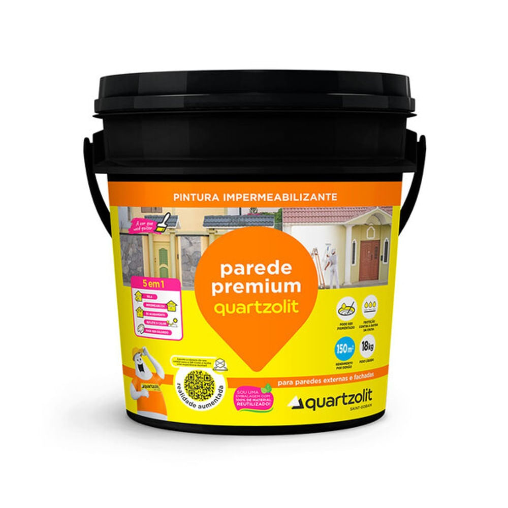 Impermeabilizante Quartzolit de parede 18Kg branco Premium