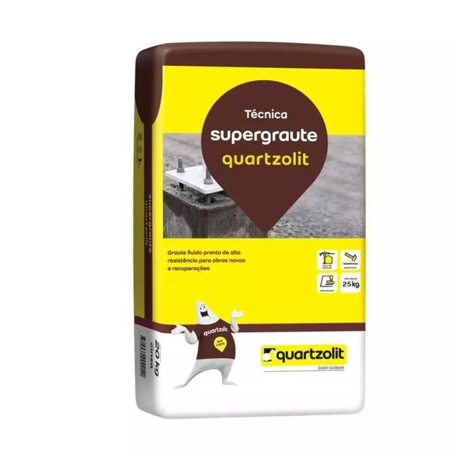 Argamassa Quartzolit de uso Externo e Interno 25kg Super Graute