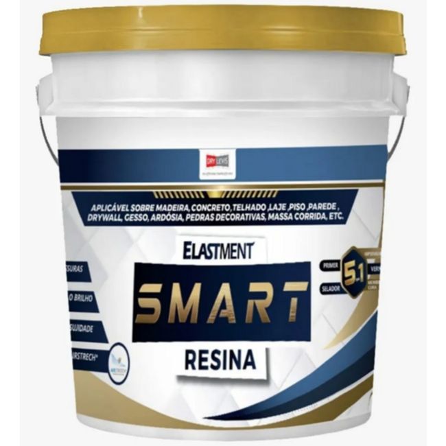 Resina Impermeabilizante Smart Resina 3,6L Incolor Semi Brilho Drylevis
