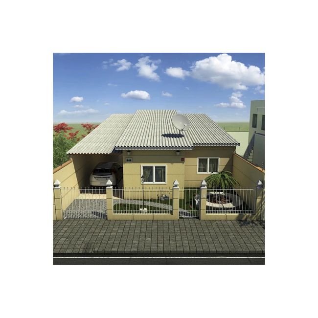 Telha Brasilit Ondulada de Fibrocimento 366x110cm 6mm Cinza