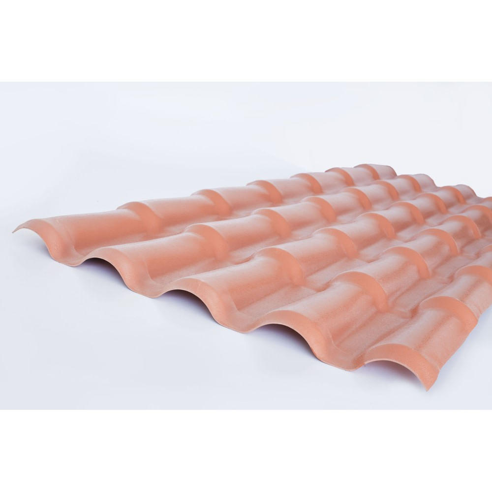 Telha de PVC Colonial Cerâmica 2,30x0,86m Lux Telhas