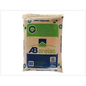 Areia Média Lavada 20Kg AB Areias