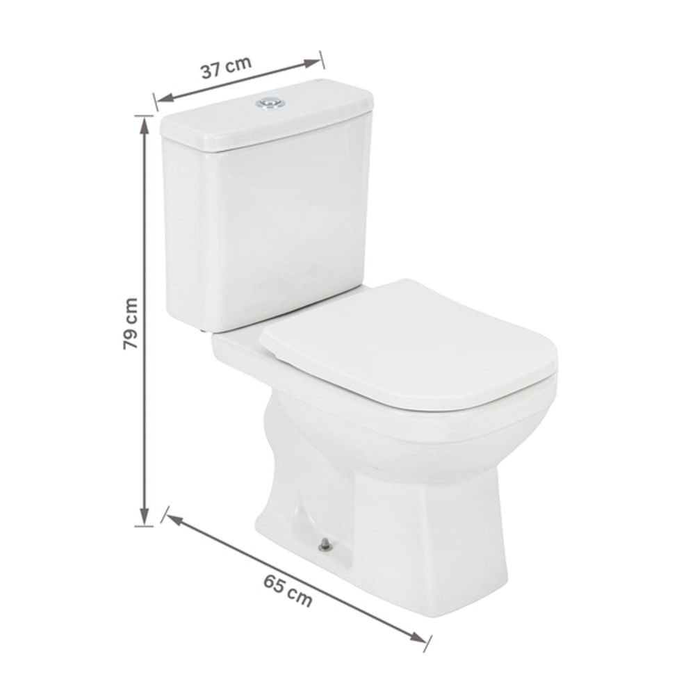 Vaso Sanitário Quadra CD01 Branco Deca em promoção!