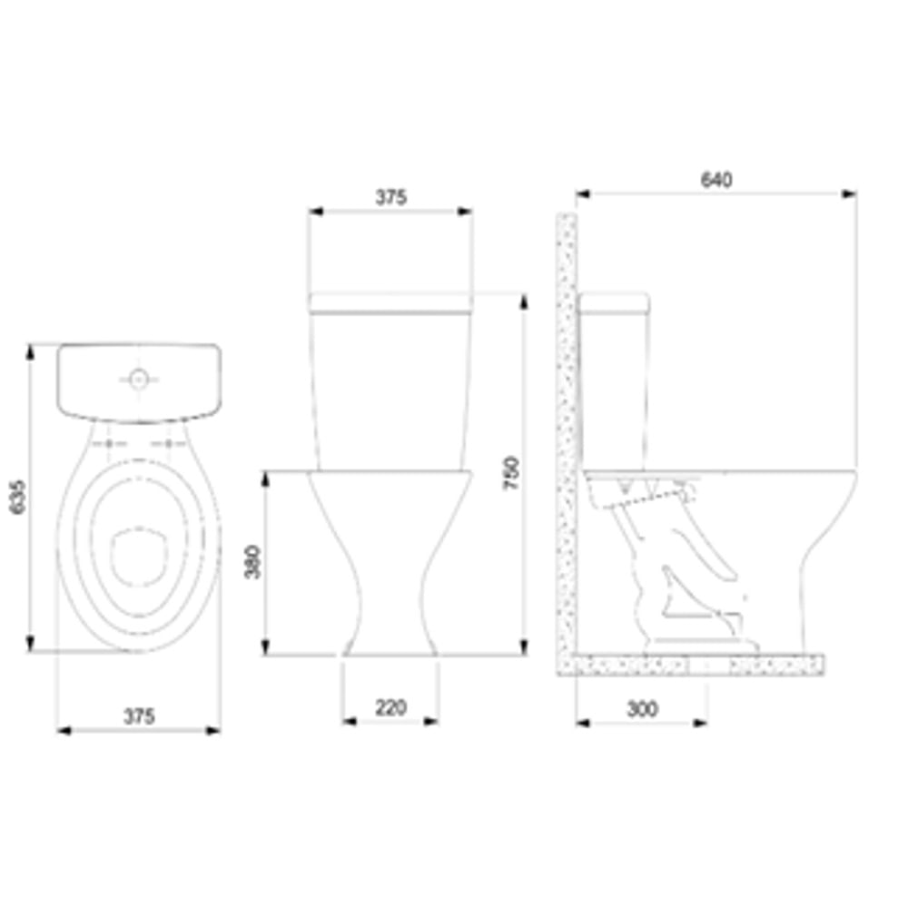 Vaso Sanitário para Caixa Acoplada Saveiro Branco Celite