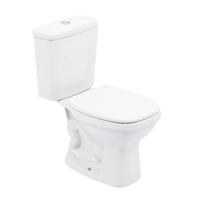 Vaso Sanitário com Caixa Acoplada 3/6l e Assento Like Branco Celite