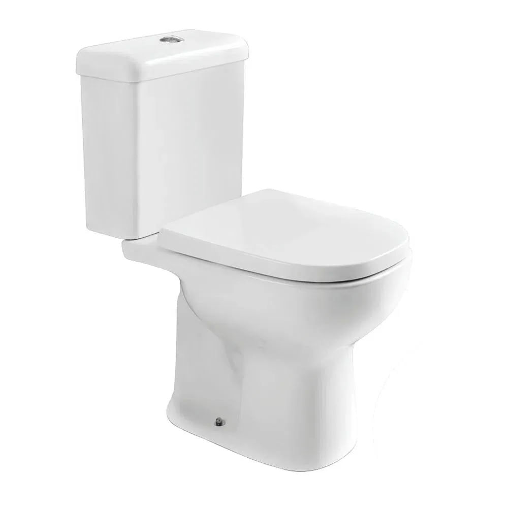 Vaso Sanitário com Caixa Acoplada e Acessórios de Instalação e Assento Pp Soft Close Branco Etna Icasa