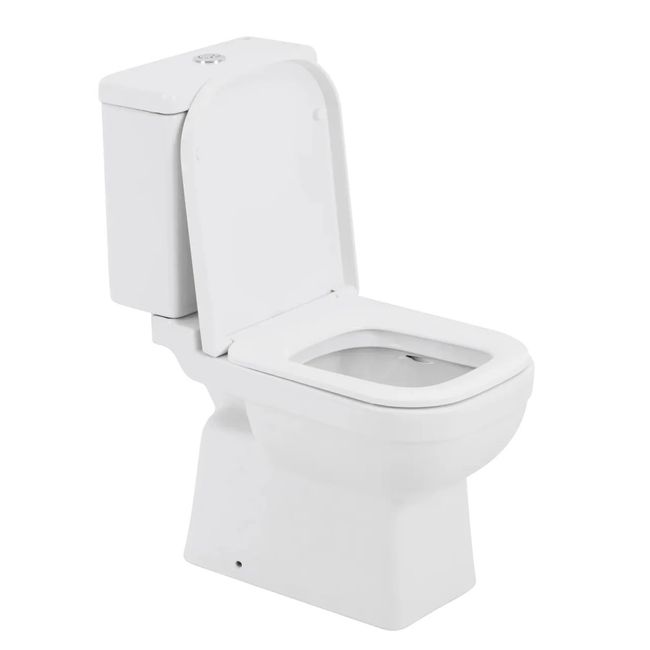 Vaso Sanitário com Caixa Acoplada 3/6l e Assento Soft Close Elite Branco Celite