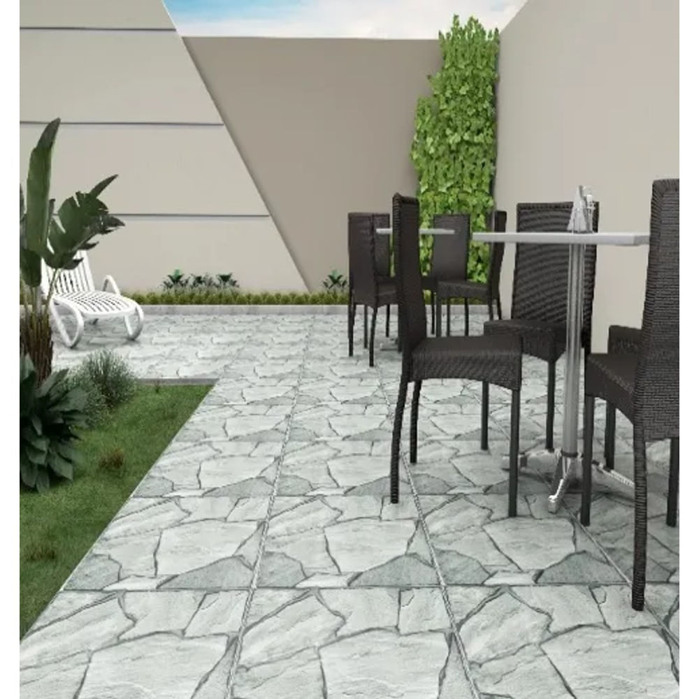 Piso Urano Verde Verde Granilha Tipo A 57x57cm Bold 3,30 m² Triunfo