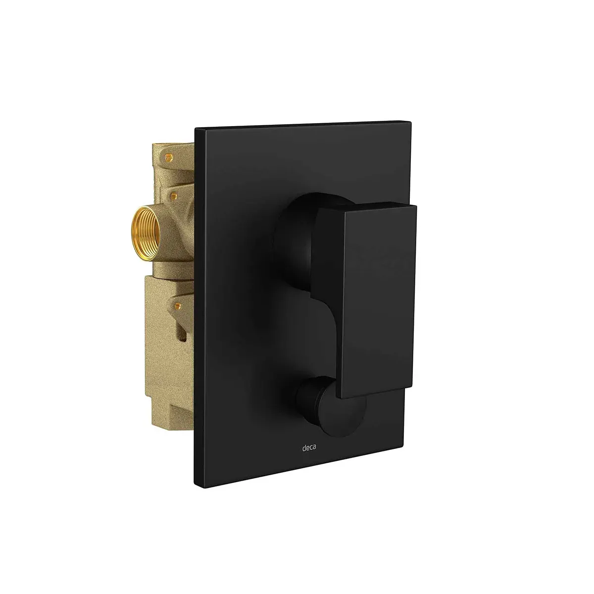 Misturador Monocomando 4 Vias de Chuveiro com Desviador para Banheira Unic Black Matt Dexco