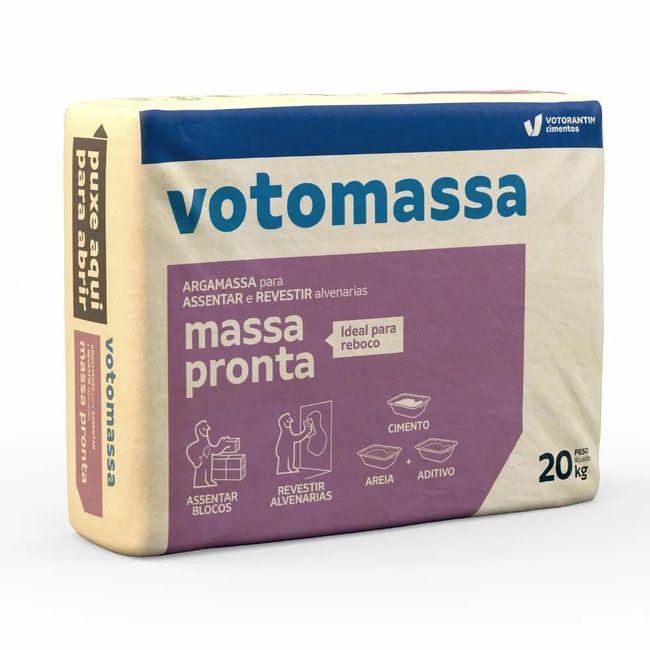 Argamassa Votorantin Massa Pronta Multiplo uso Votomassa 20kg