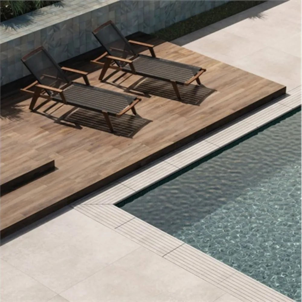 Porcelanato Canela Dourada Marrom 19,75x119,85cm 1,19m² Externo Retificado Portobello
