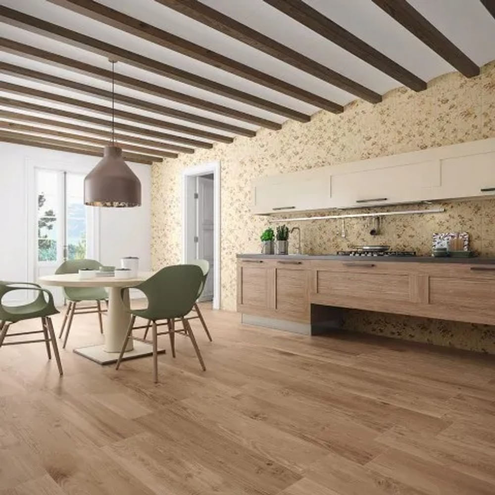 Porcelanato Amadeirado Esmaltado 20X120Cm Marrom Legno Maso 1,7M2 Biancogres