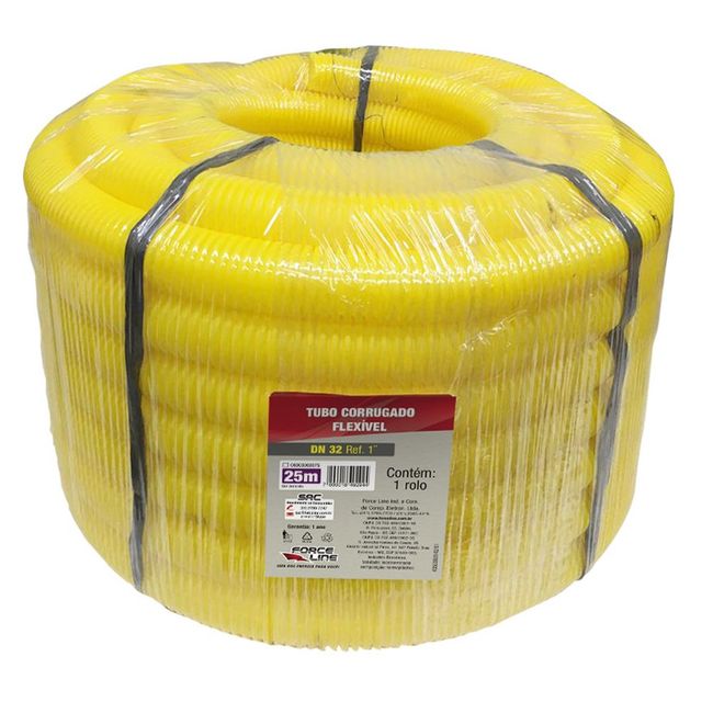 Tubo-Corrugado-Flexivel-1-Dn-32-Rolo-Com-25-Metros-Amarelo-Forceline-1636430-1