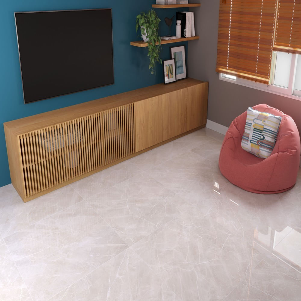 Porcelanato Luxury Esmaltado Polido 84X84 Caixa 2,12m² Elizabeth