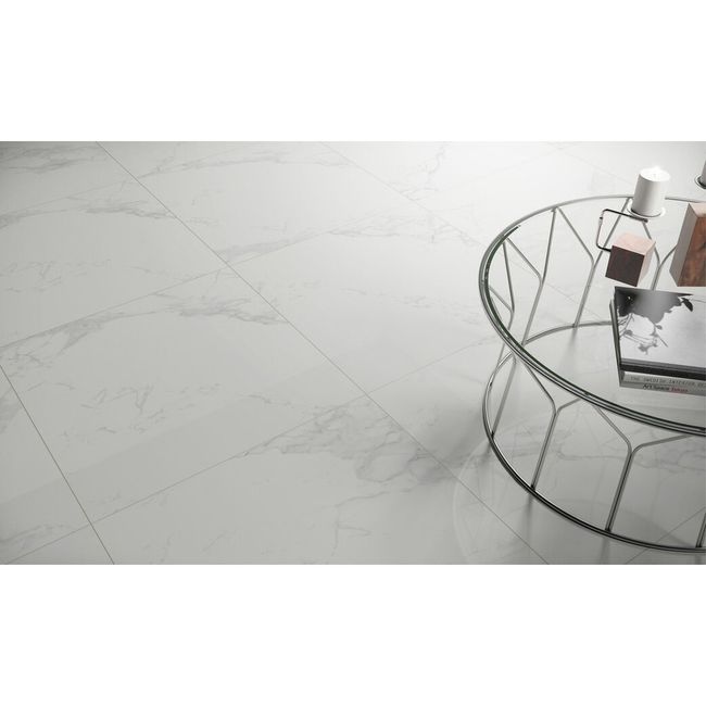 Porcelanato Le Blanc 60X60Cm Esmaltado Polido Caixa 1,80M2 Elizabeth