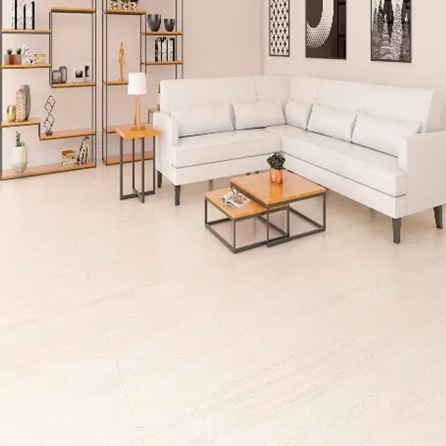 Porcelanato Colosseo Bege Acetinado 123x123cm Caixa com 3,03m² Retificado Villagres