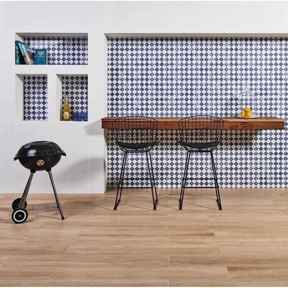 Porcelanato Betula Branco 19,75x119,85cm 1,19m² Natural Retificado Portobello