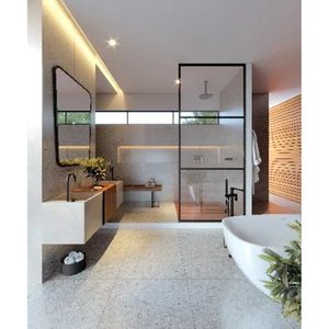 Porcelanato Terrazzine Bianco Cinza Esmaltado 72x72cm Caixa com 2,59 m² Retificado Savane
