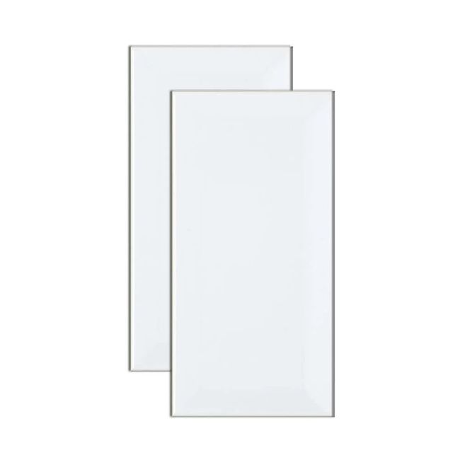 Revestimento de parede bold 10x20cm Metro brilhante bizotado white Eliane