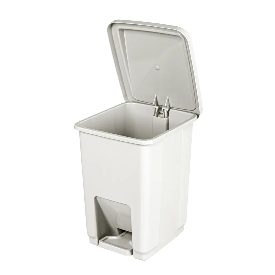 Lixeira Com Pedal Plástico 7L Bege Sanremo