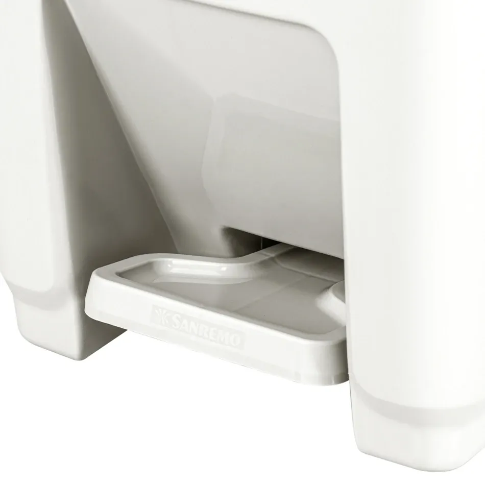 Lixeira Com Pedal Plástico 15L Bege Sanremo