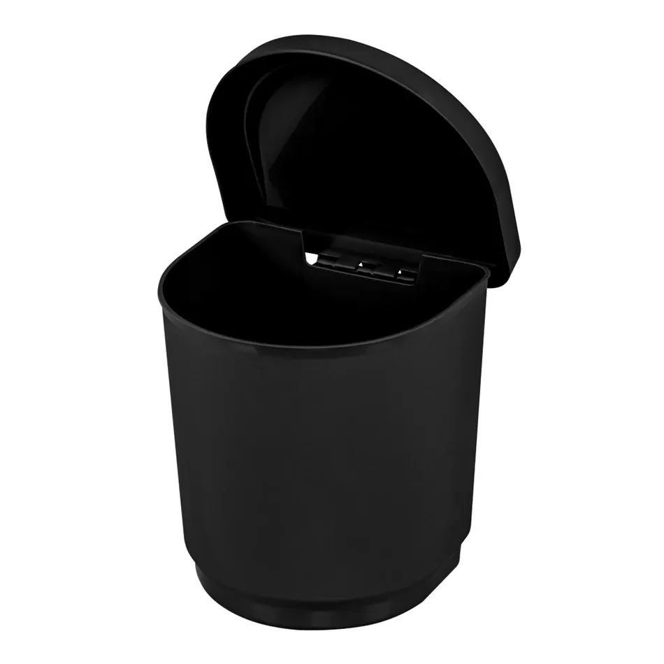 Lixeira Pia Flip Plástico 2,5L Preta Sanremo