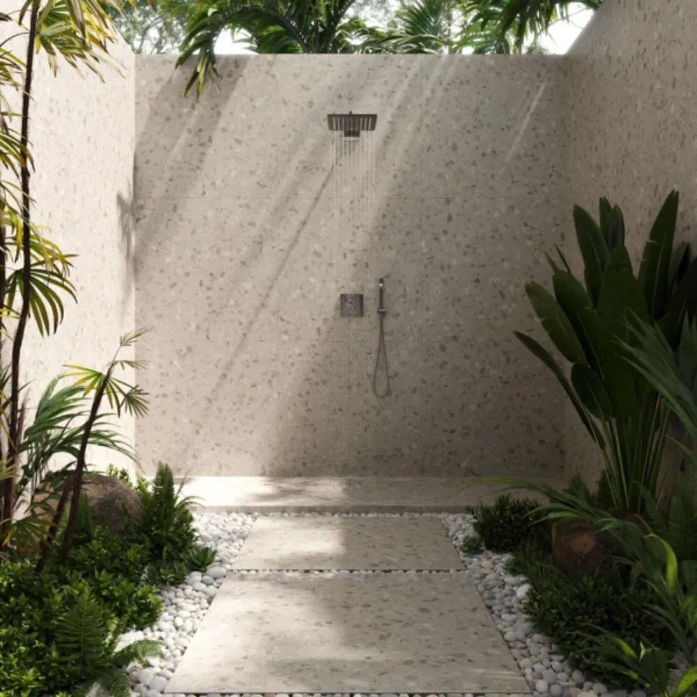 Porcelanato Esmaltado Dorcia Terrazzo Beige Satin 100X100 Cx3M2 Biancogres