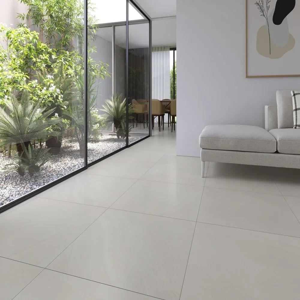Porcelanato Khali Off White Acetinado 90X90Cm Ret Cx1,62M2 Eliane