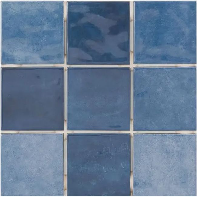 Revestimento Eliane para piscina Noronha Mar Mesh Bold Brilhante C:7,5 cm X L:7,5 cm Azul