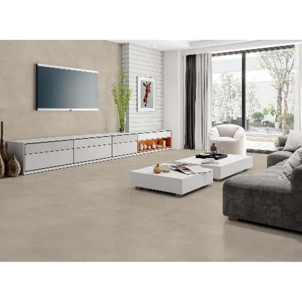 Porcelanato Urban Cinza Esmaltado 72x72cm Caixa com 2,59 m² Retificado Savane