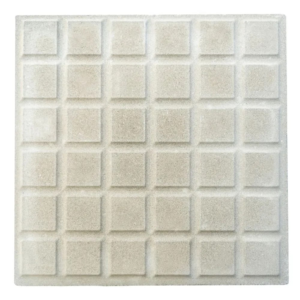 Piso Ladrilho Hidráulico 36 Quadros Cinza 30,7X30,7cm Caixa com 0,47 m² Borda Reta Cimartex