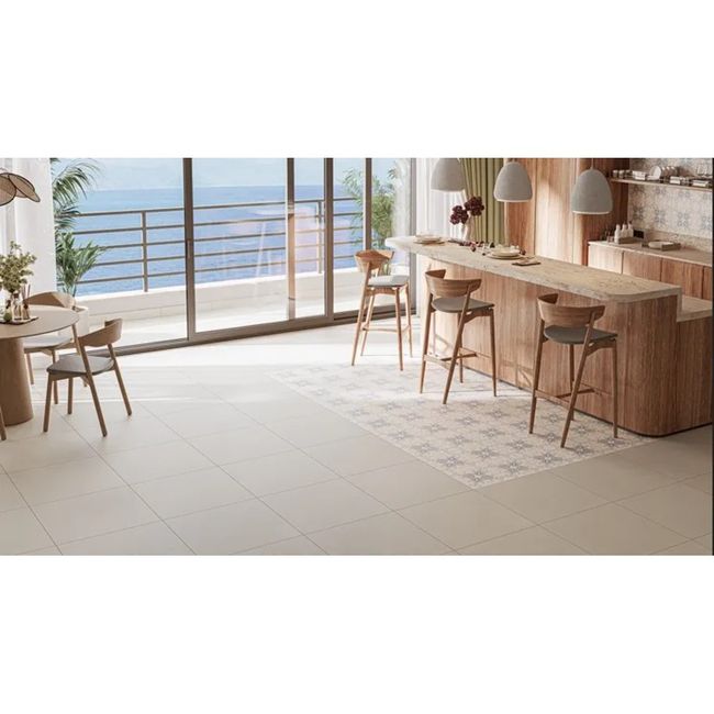 Porcelanato Retificado Acetinado 61,80X61,80 Habitare Blue Dp61110 Caixa 2,67m² Embramaco