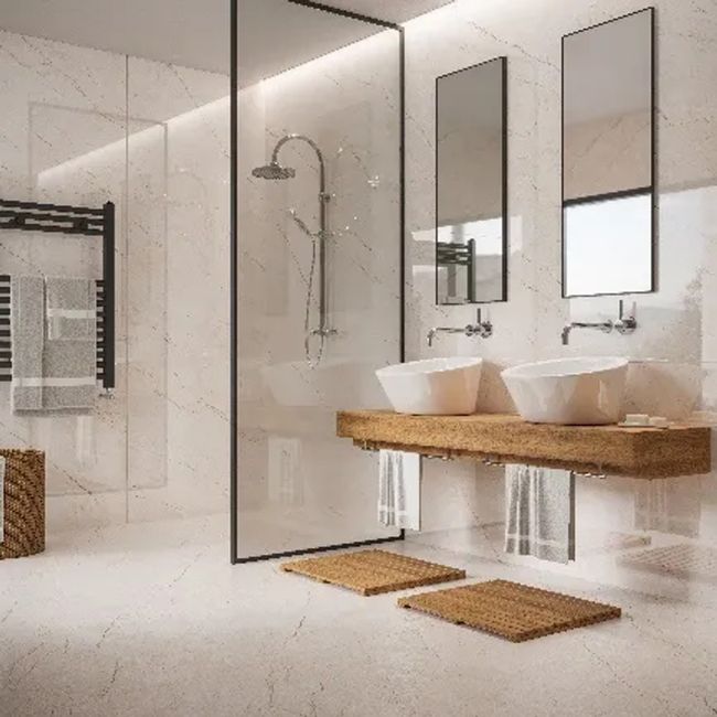 Porcelanato Esmaltado Polido 90x90cm Caixa com 2,4 m² Golden Bege Lux Biancogres