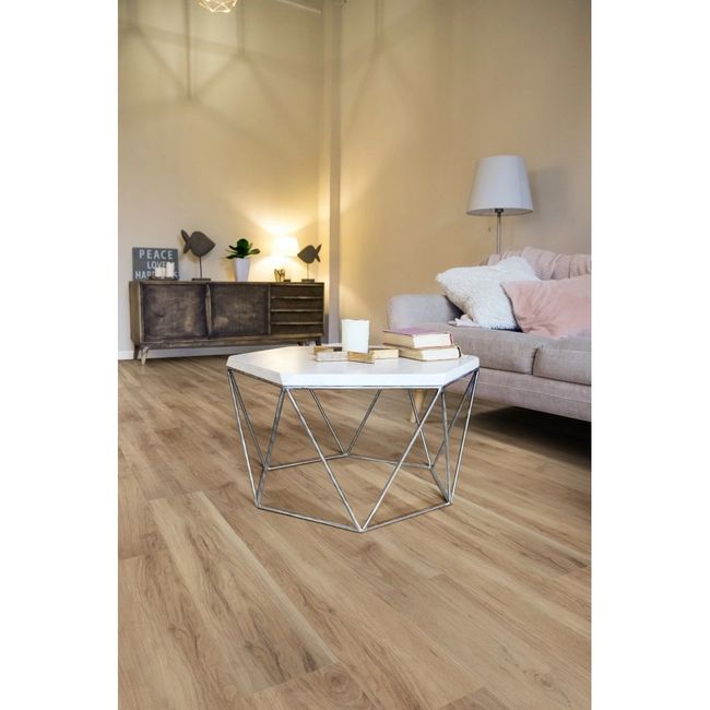 Piso Vinílico Colado Injoy Camélia Liso 20,8x123x0,2cm Caixa com 4,09 m² Tarkett