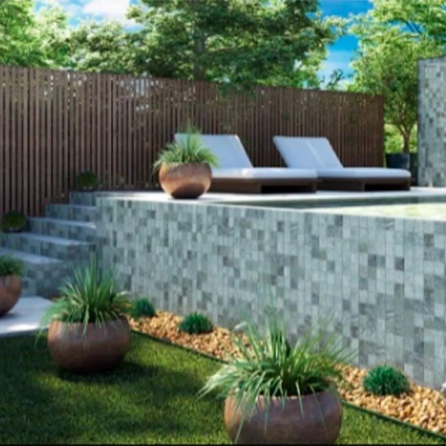 Revestimento Eliane Para Piscina Java Mar Mesh Bold Brilhante 7,5X7,5cm