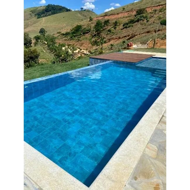 Revestimento Bavaro Blue Esmlatado 20X20 cm Caixa com 1,52 m² Acetinado Duefratelli