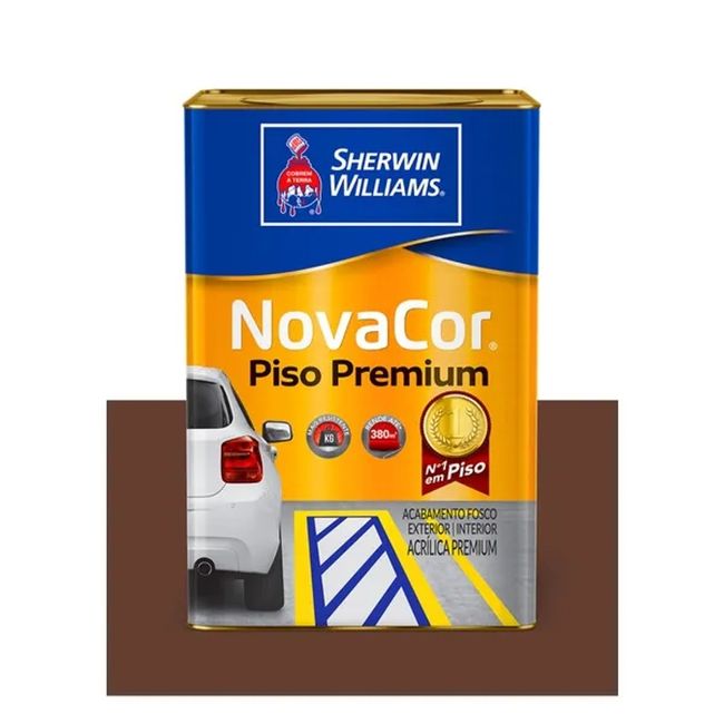 Tinta Sherwin Williams Novacor Acrílico Marrom 18L Piso Liso