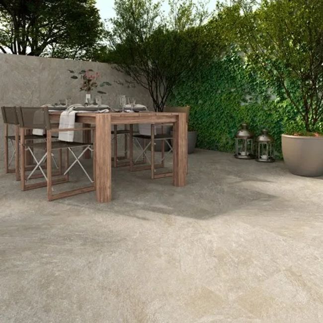 Porcelanato Esmaltado 60x60cm Caixa com 2,2 m² Bege Pietra Di Vesale Externo Biancogres