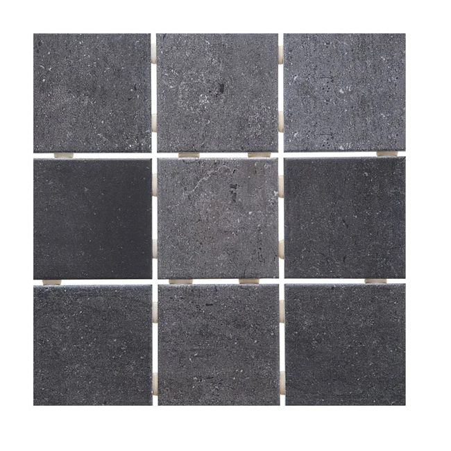 Revestimento Para Piscina Preto e Cinza 10x10 cm Grés Cook Mate Bold Drop System Atlas