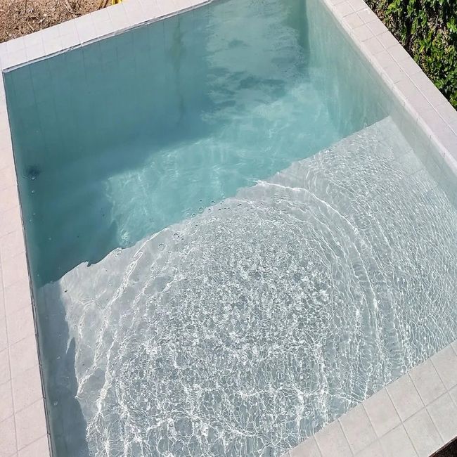 Revestimento Para Piscina Bege 10x10 cm Grés Nereu Mate Bold Drop System Atlas