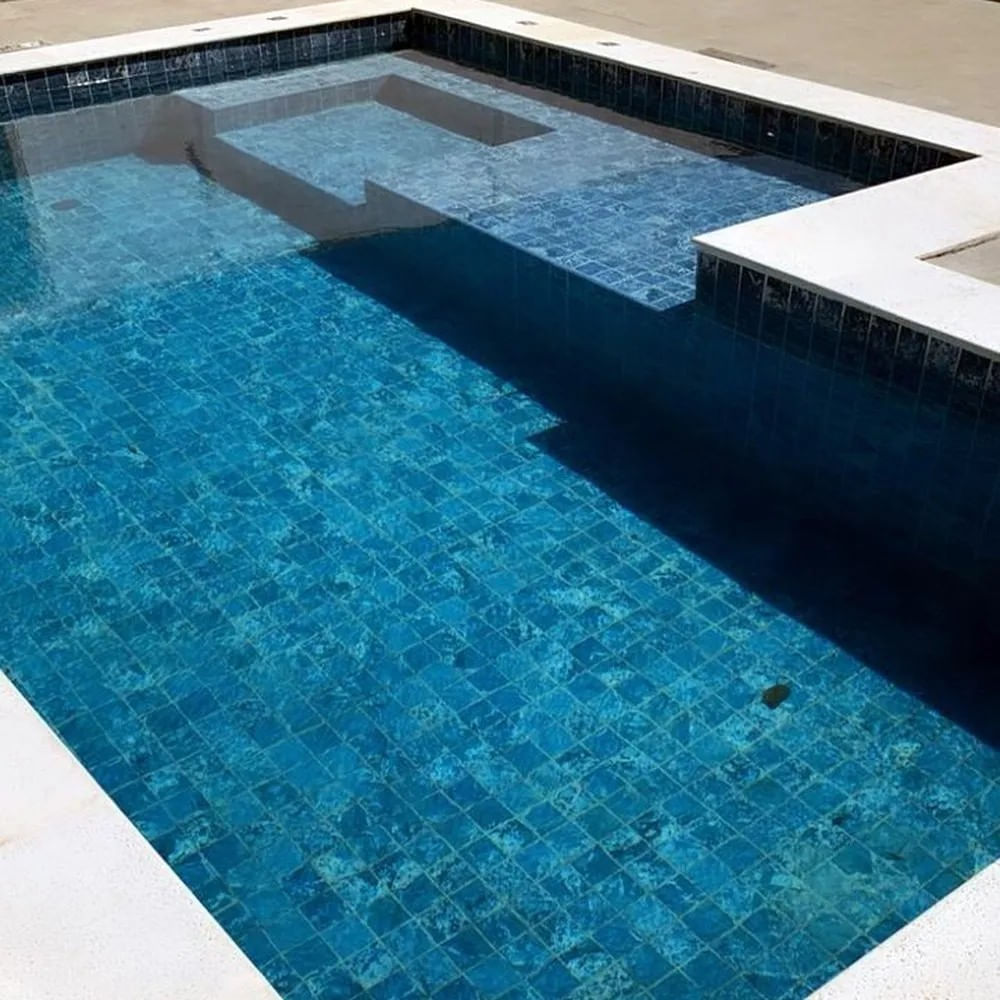 Revestimento Piscina Azul 10x10cm Grés Morea Atlas