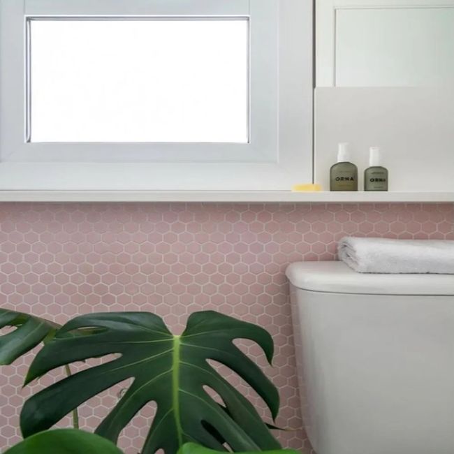 Pastilha para Piscina Rosa Flox Acetinado Hexagonal Bold Drop System Atlas