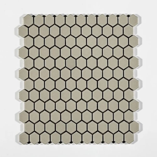 Pastilha para Piscina Bege Aveiro Acetinado Hexagonal Bold Drop System Atlas