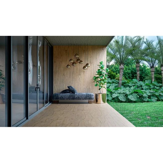 Porcelanato Amadeirado Marrom Retificado Granilhado 20x122cm Milos 1,47m² Royal Grés