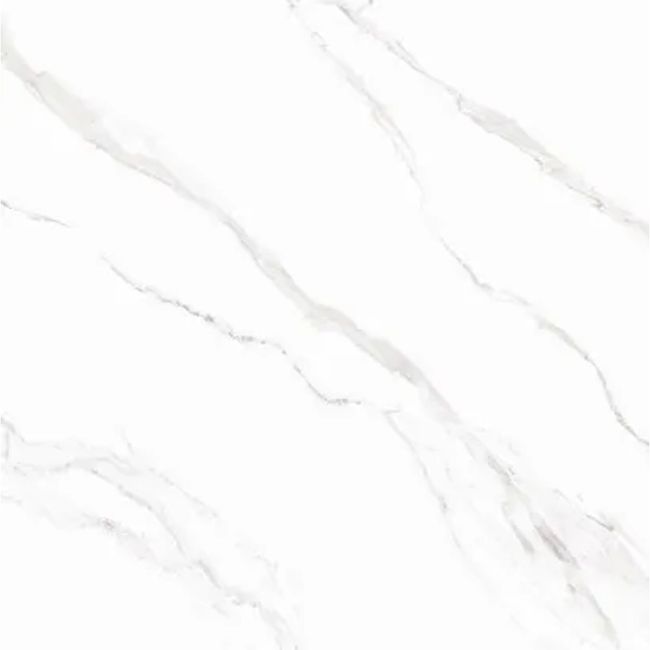 Porcelanato Marmorizado Branco Retificado Polido 61,8x61,8cm Roma Lux 2,67m² Royal Grés