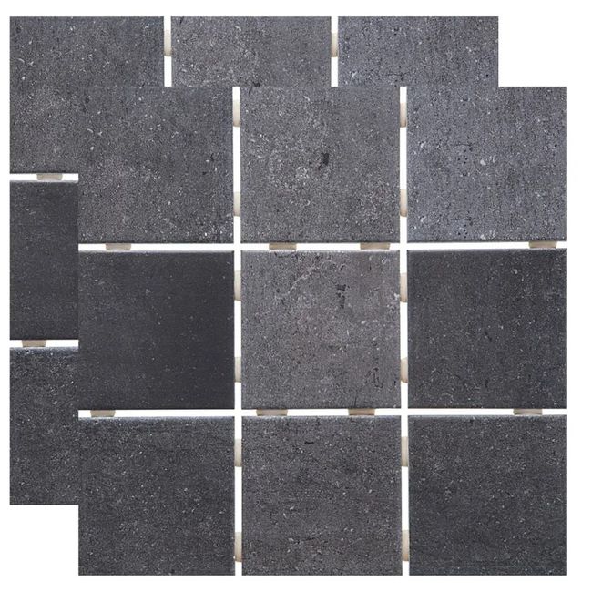 Revestimento Para Piscina Preto e Cinza 10x10 cm Grés Cook Mate Bold Drop System Atlas