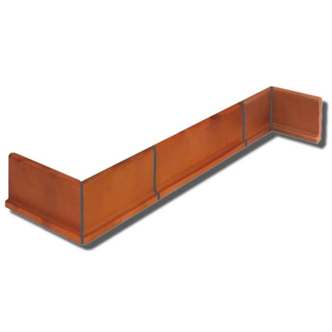 Rodapé Reto 9,5x24cm terracota Fênix